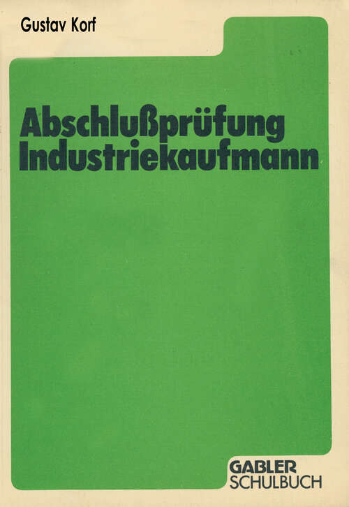 Book cover of Abschlußprüfung Industriekaufmann (1983)