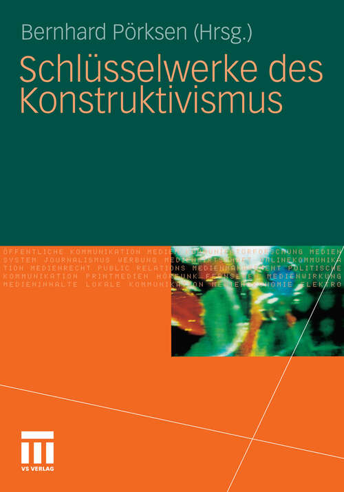 Book cover of Schlüsselwerke des Konstruktivismus (2011)