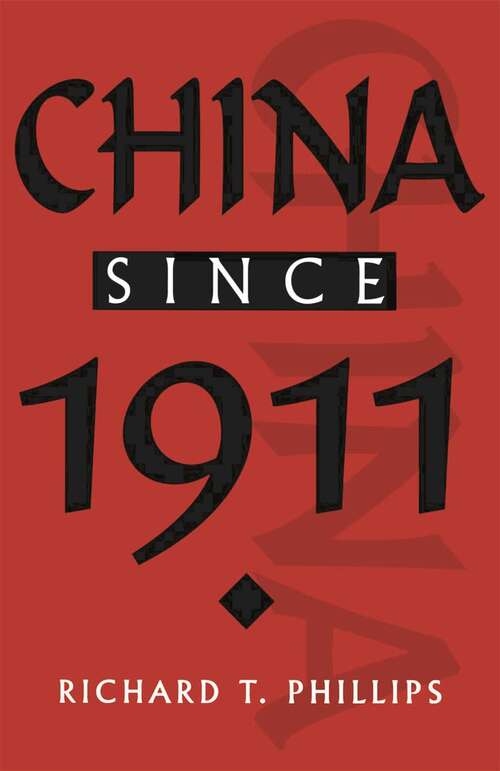 Book cover of China since 1911 (1st ed. 1996)