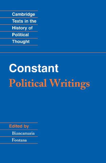Book cover of Constant: Political Writings (PDF)