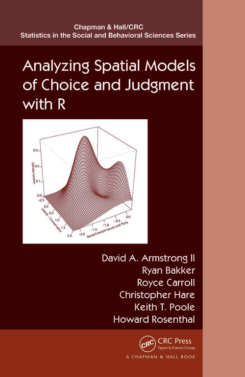 Book cover of Analyzing Spatial Models of Choice and Judgment with R