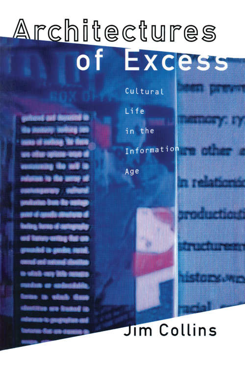 Book cover of Architectures of Excess: Cultural Life in the Information Age