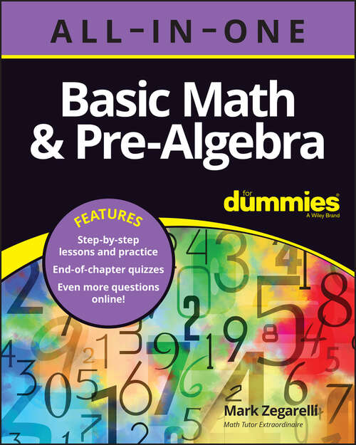 Book cover of Basic Math & Pre-Algebra All-in-One For Dummies (+ Chapter Quizzes Online)