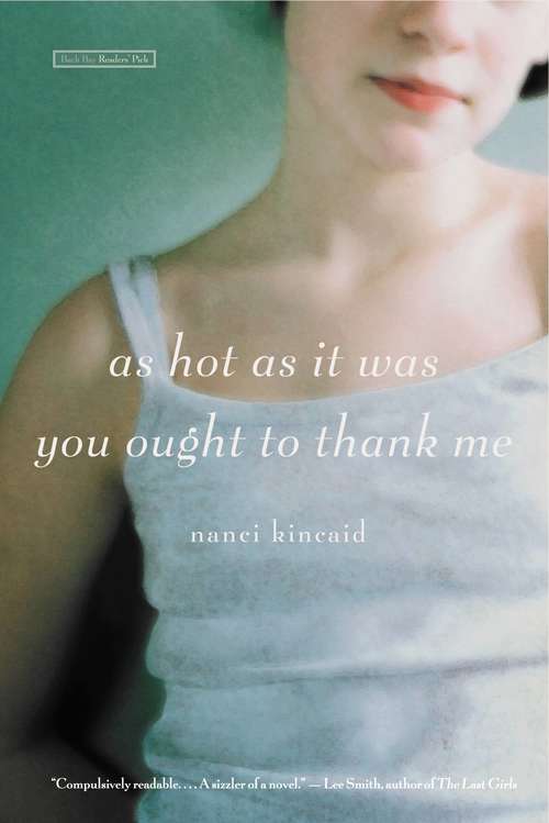 Book cover of As Hot as It Was You Ought to Thank Me: A Novel