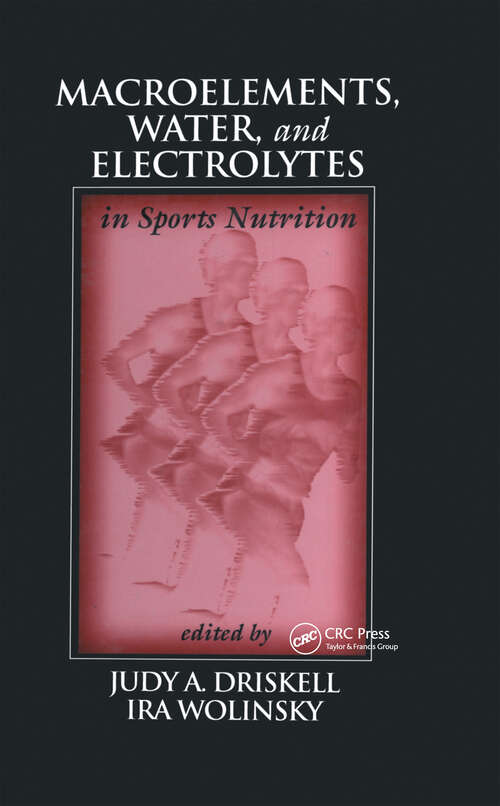 Book cover of Macroelements, Water, and Electrolytes in Sports Nutrition
