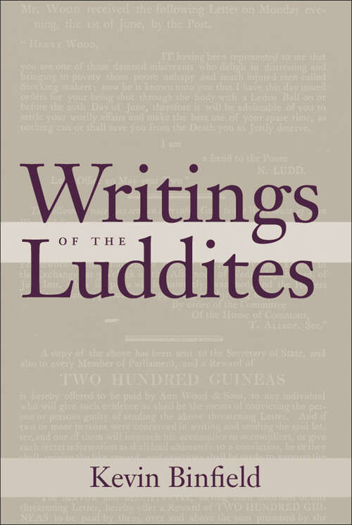 Book cover of Writings of the Luddites