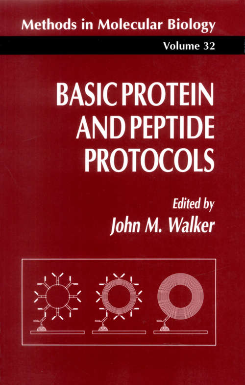 Book cover of Basic Protein and Peptide Protocols: (pdf) (1994) (Methods in Molecular Biology #32)