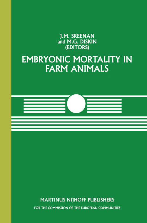 Book cover of Embryonic Mortality in Farm Animals (1986) (Current Topics in Veterinary Medicine #34)