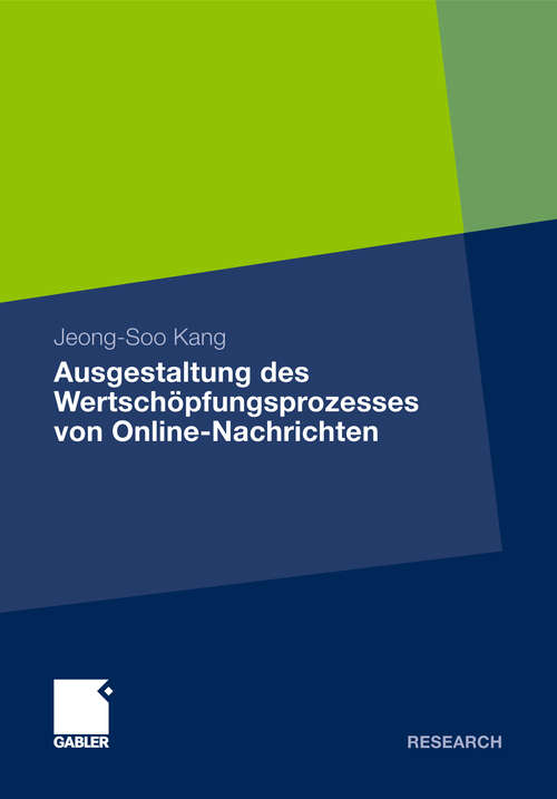 Book cover of Ausgestaltung des Wertschöpfungsprozesses von Online-Nachrichten (2010)