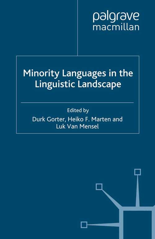 Book cover of Minority Languages in the Linguistic Landscape (2012) (Palgrave Studies in Minority Languages and Communities)