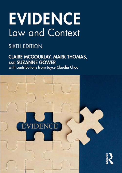 Book cover of Evidence: Law and Context (6)