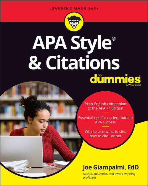 Book cover of APA Style & Citations For Dummies
