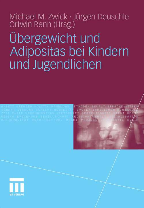 Book cover of Übergewicht und Adipositas bei Kindern und Jugendlichen (2011)
