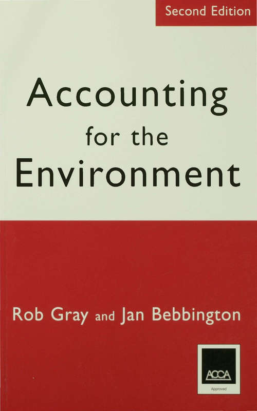 Book cover of Accounting for the Environment: 2nd edition