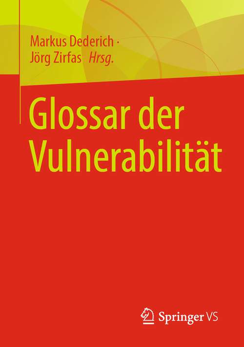 Book cover of Glossar der Vulnerabilität (1. Aufl. 2022)