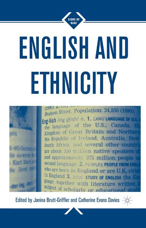 Book cover of English and Ethnicity (2006) (Signs of Race)