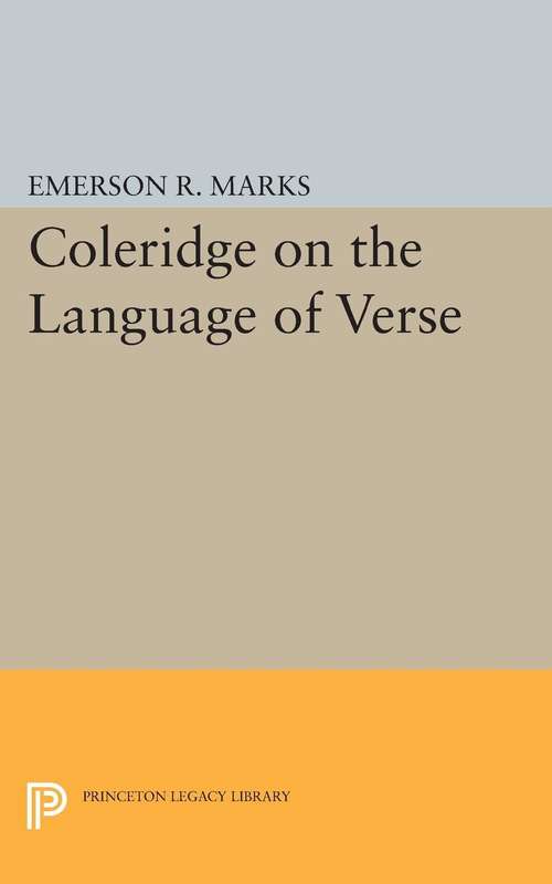 Book cover of Coleridge on the Language of Verse (PDF)