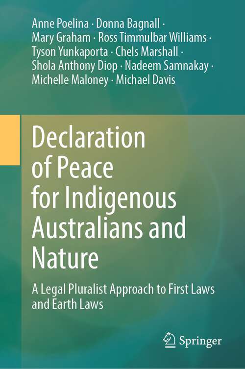 Book cover of Declaration of Peace for Indigenous Australians and Nature