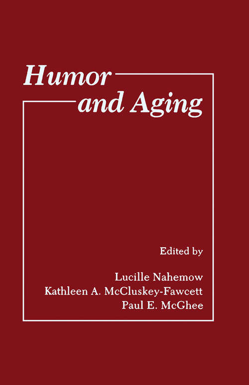 Book cover of Humor and Aging