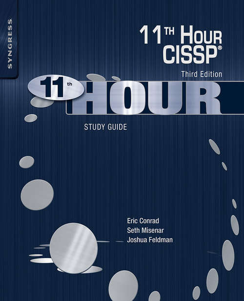 Book cover of Eleventh Hour CISSP®: Study Guide (3)
