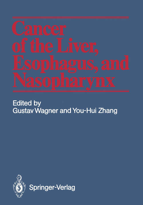 Book cover of Cancer of the Liver, Esophagus, and Nasopharynx (1987)