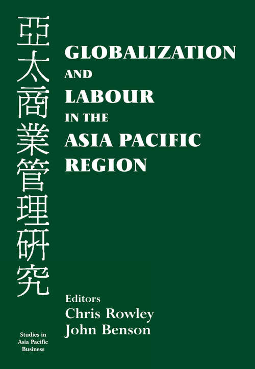 Book cover of Globalization and Labour in the Asia Pacific
