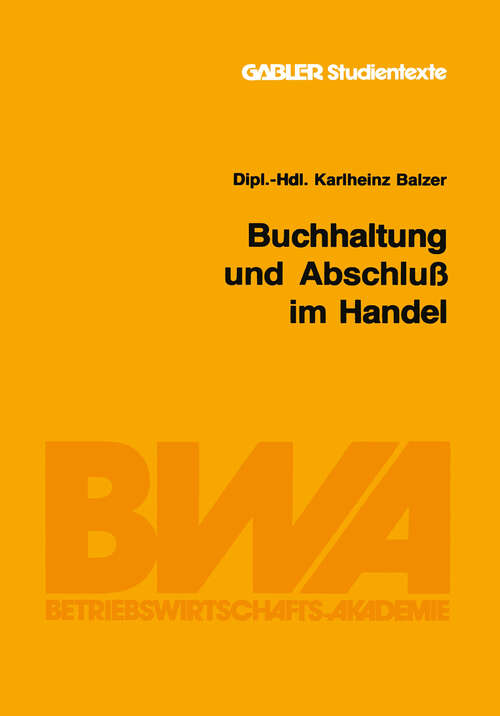 Book cover of Buchhaltung und Abschluß im Handel (1982) (Gabler-Studientexte)