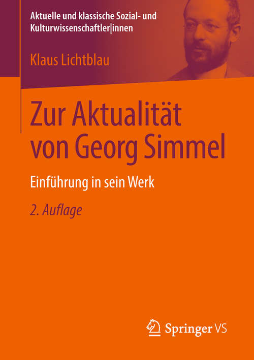 Book cover of Zur Aktualität von Georg Simmel