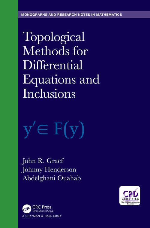 Book cover of Topological Methods for Differential Equations and Inclusions (Chapman & Hall/CRC Monographs and Research Notes in Mathematics)