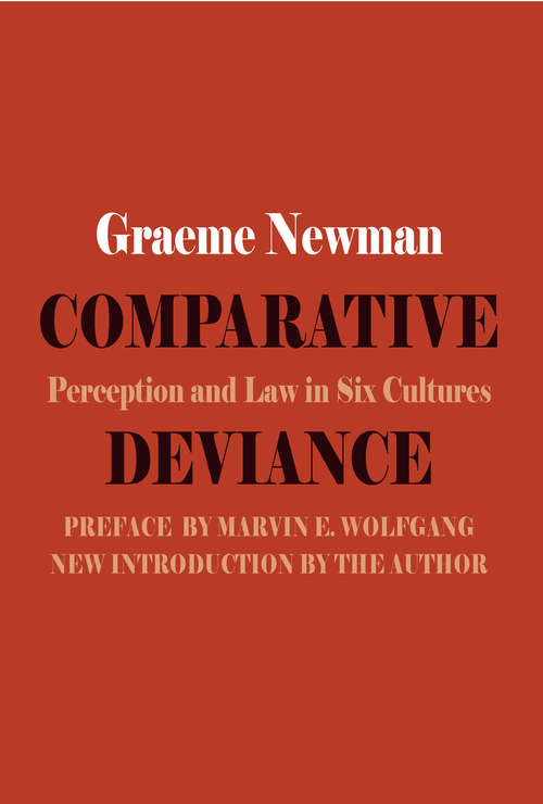 Book cover of Comparative Deviance: Perception and Law in Six Cultures