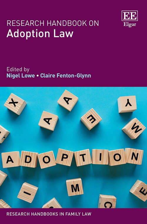 Book cover of Research Handbook on Adoption Law (Research Handbooks in Family Law series)