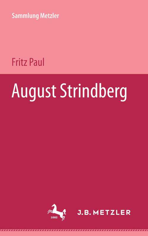 Book cover of August Strindberg: Sammlung Metzler, 178 (1. Aufl. 1979) (Sammlung Metzler)