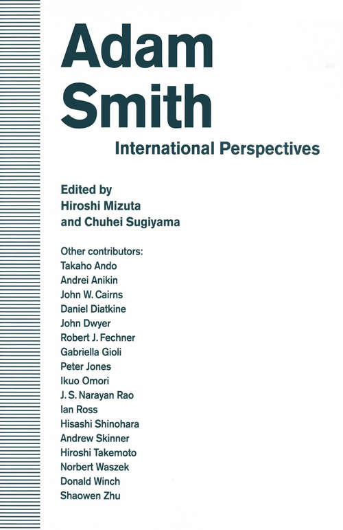 Book cover of Adam Smith: International Perspectives (1st ed. 1993)