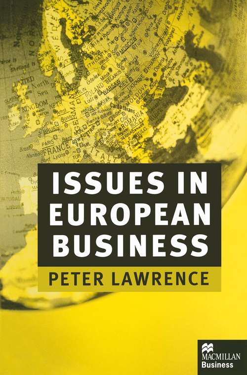 Book cover of Issues in European Business (1st ed. 1998)