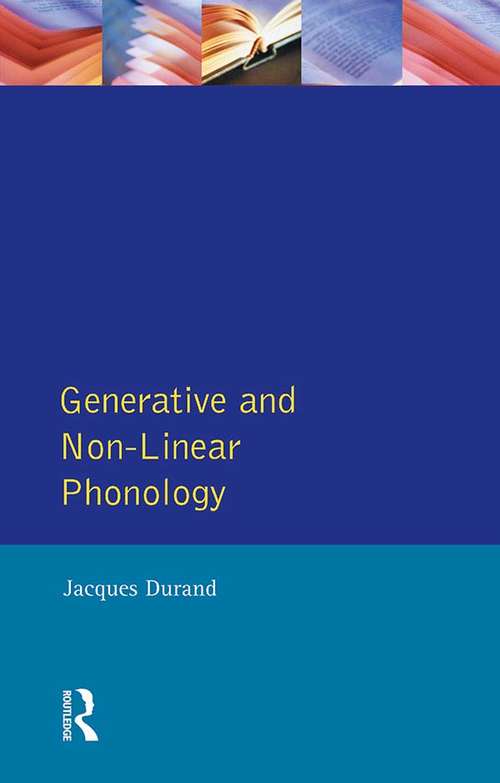 Book cover of Generative and Non-Linear Phonology