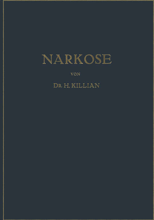 Book cover of Narkose zu Operativen Zwecken (1934)