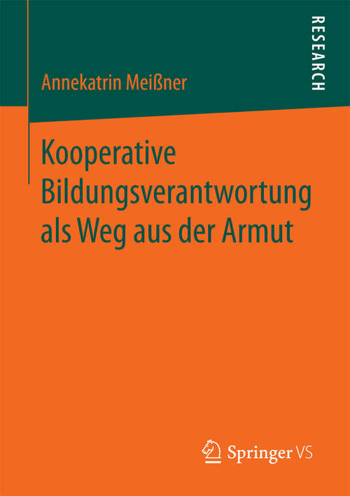 Book cover of Kooperative Bildungsverantwortung als Weg aus der Armut