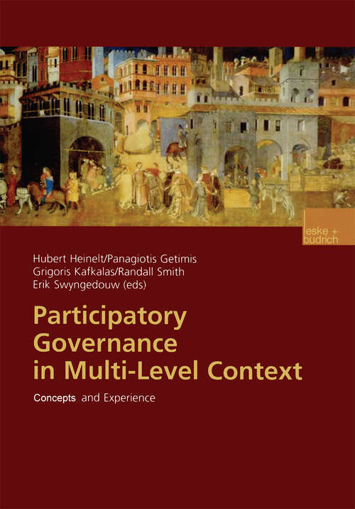 Book cover of Participatory Governance in Multi-Level Context: Concepts and Experience (2002)