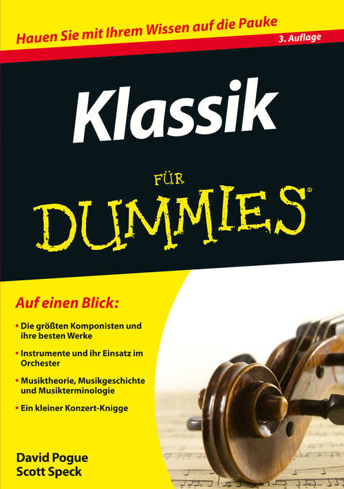 Book cover of Klassik für Dummies (3. Auflage) (Für Dummies)