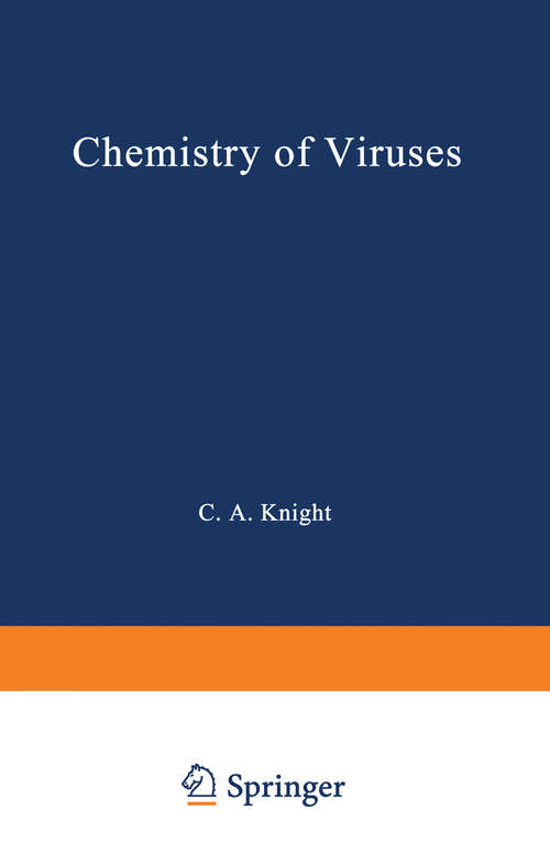 Book cover of Chemistry of Viruses (2nd ed. 1975) (Springer Study Edition)