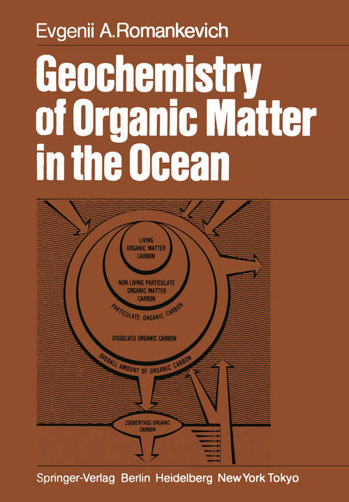Book cover of Geochemistry of Organic Matter in the Ocean (1984)