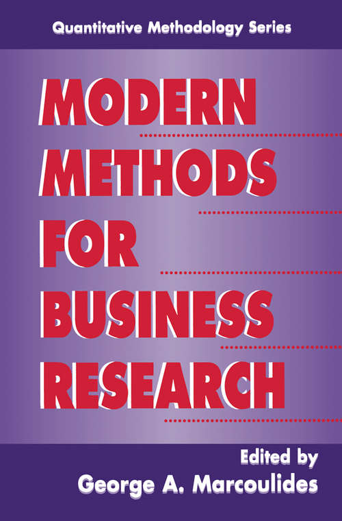 Book cover of Modern Methods for Business Research (Quantitative Methodology Series)