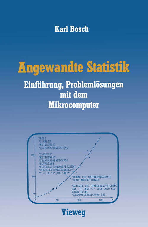 Book cover of Angewandte Statistik: Einführung, Problemlösungen mit dem Mikrocomputer (1986)