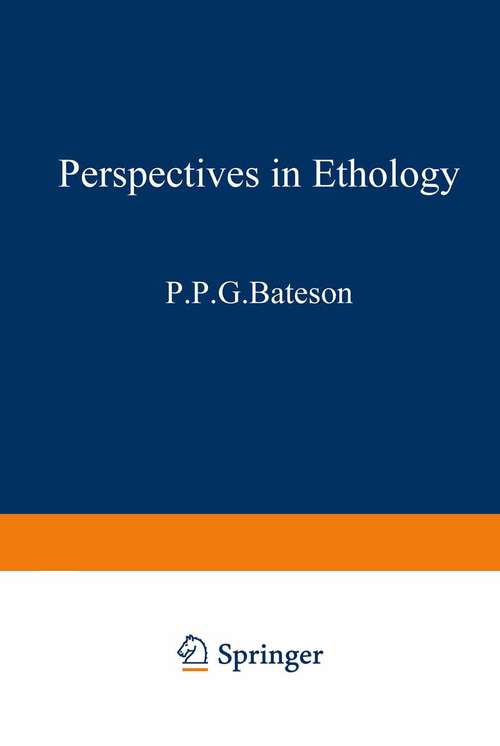 Book cover of Perspectives in Ethology (1973)