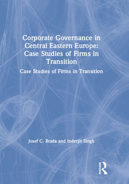 Book cover of Corporate Governance in Central Eastern Europe: Case Studies of Firms in Transition