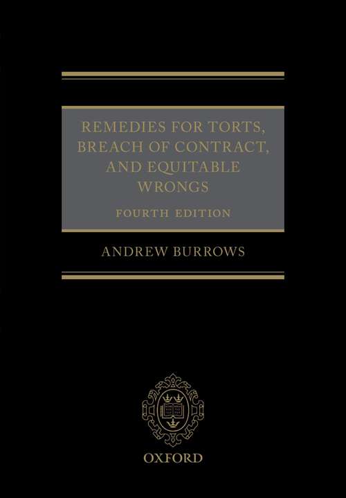 Book cover of Remedies for Torts, Breach of Contract, and Equitable Wrongs