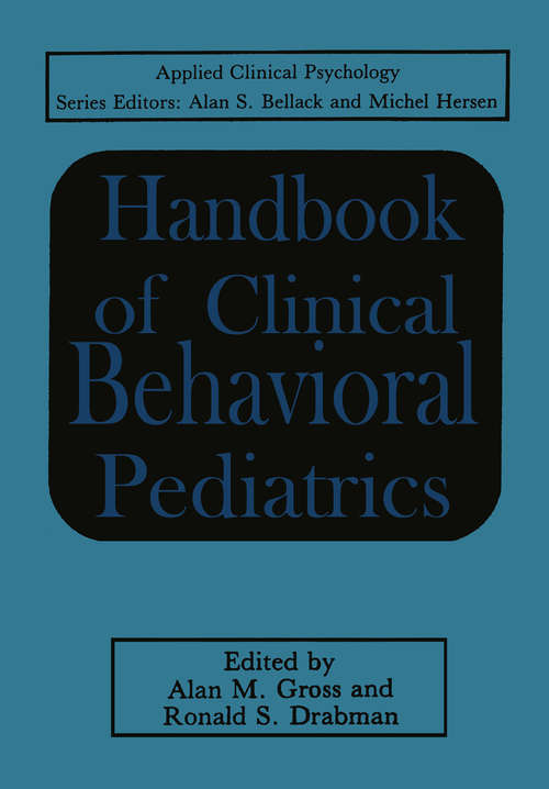 Book cover of Handbook of Clinical Behavioral Pediatrics (1990) (Nato Science Series B:)