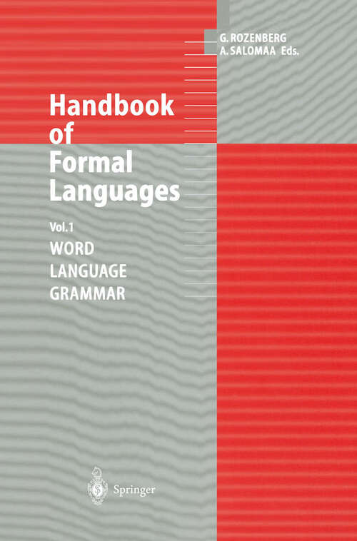 Book cover of Handbook of Formal Languages: Volume 1 Word, Language, Grammar (1997)