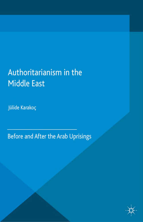 Book cover of Authoritarianism in the Middle East: Before and After the Arab Uprisings (2015)