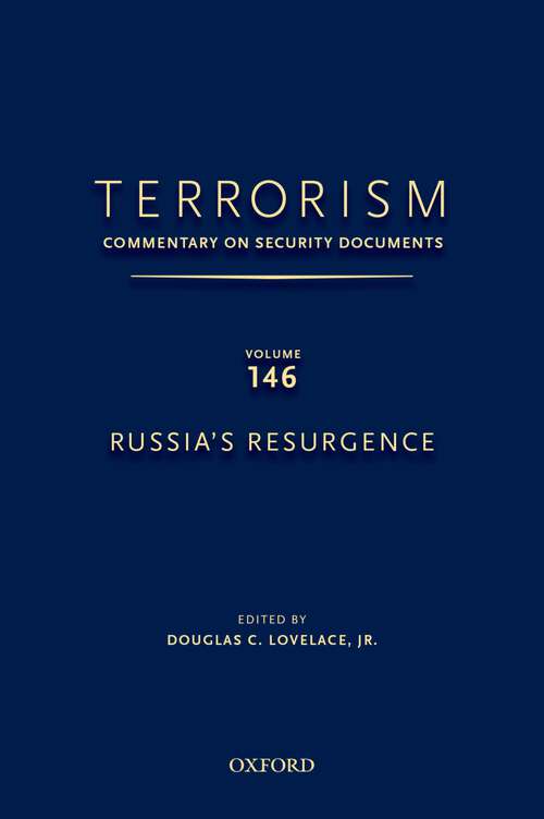 Book cover of TERRORISM: Russia's Resurgence (Terrorism:Commentary on Security Documen)